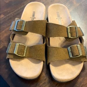 Minnetonka Suede Sandals; similar to Birkenstock’s